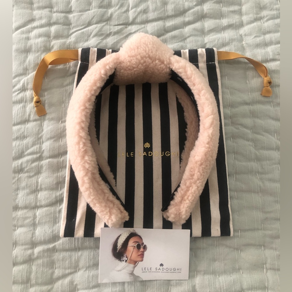 Lele Sadoughi Blush Fleece Headband